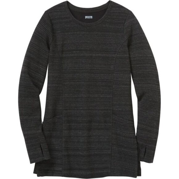 Duluth Trading  tunic sweater pockets long sleeves Dark Gray / Black Medium - Picture 1 of 6